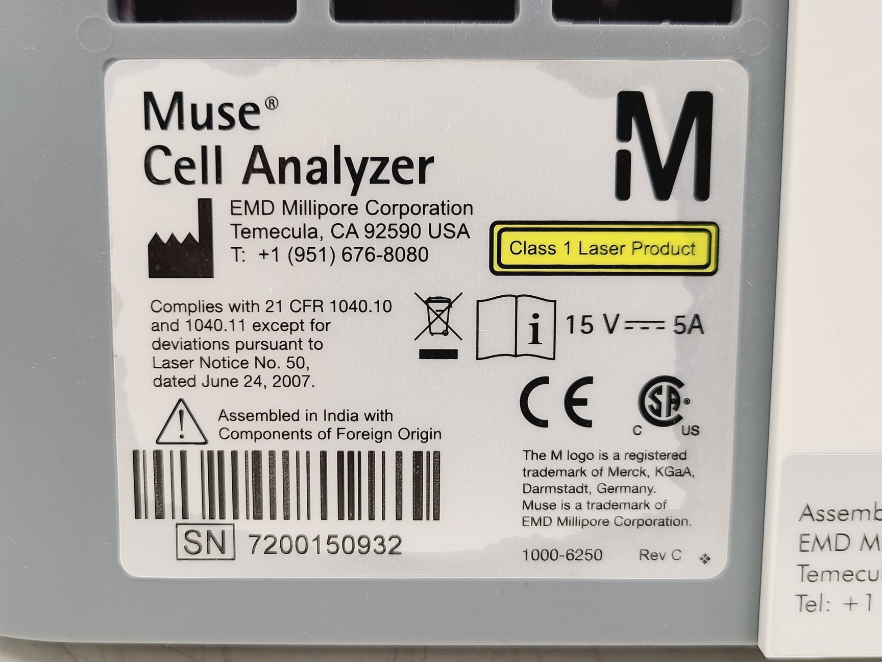 Image of Millipore Muse Benchtop Cell Analyser Lab