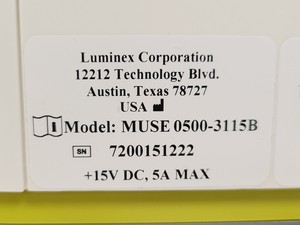 Thumbnail image of Luminex Guava Muse Benchtop Cell Analyser w/ 5 x Waste/Wash Bottles Lab