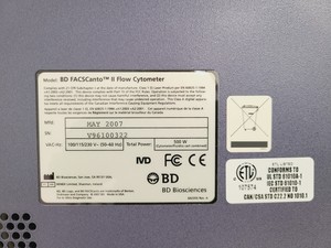 Thumbnail image of BD FACSCanto II Flow Cytometer w/ Fluidics Cart, PC and Accessories