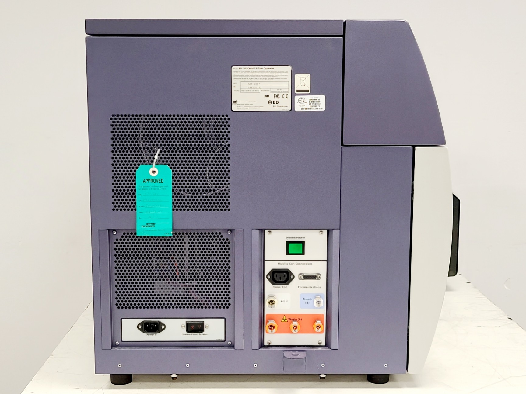Image of BD FACSCanto II Flow Cytometer w/ Fluidics Cart, PC and Accessories