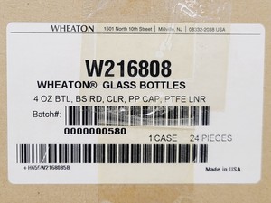 Thumbnail image of Job lot of 624 4oz Glass Bottles (Thermo Fisher & Wheaton) W216808