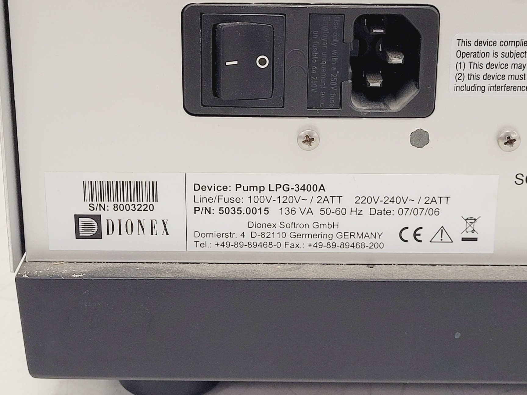 Image of Dionex Ultimate 3000 HPLC System (SR-3000, LPG-3400A, WPS3000SL)