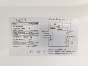 Thumbnail image of CoolMed Model CMLFZ115 Laboratory Freezer