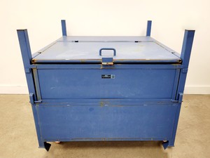 Image of Large Lockable Site Stillage (Storage Box) Half-drop Front and a Hinge