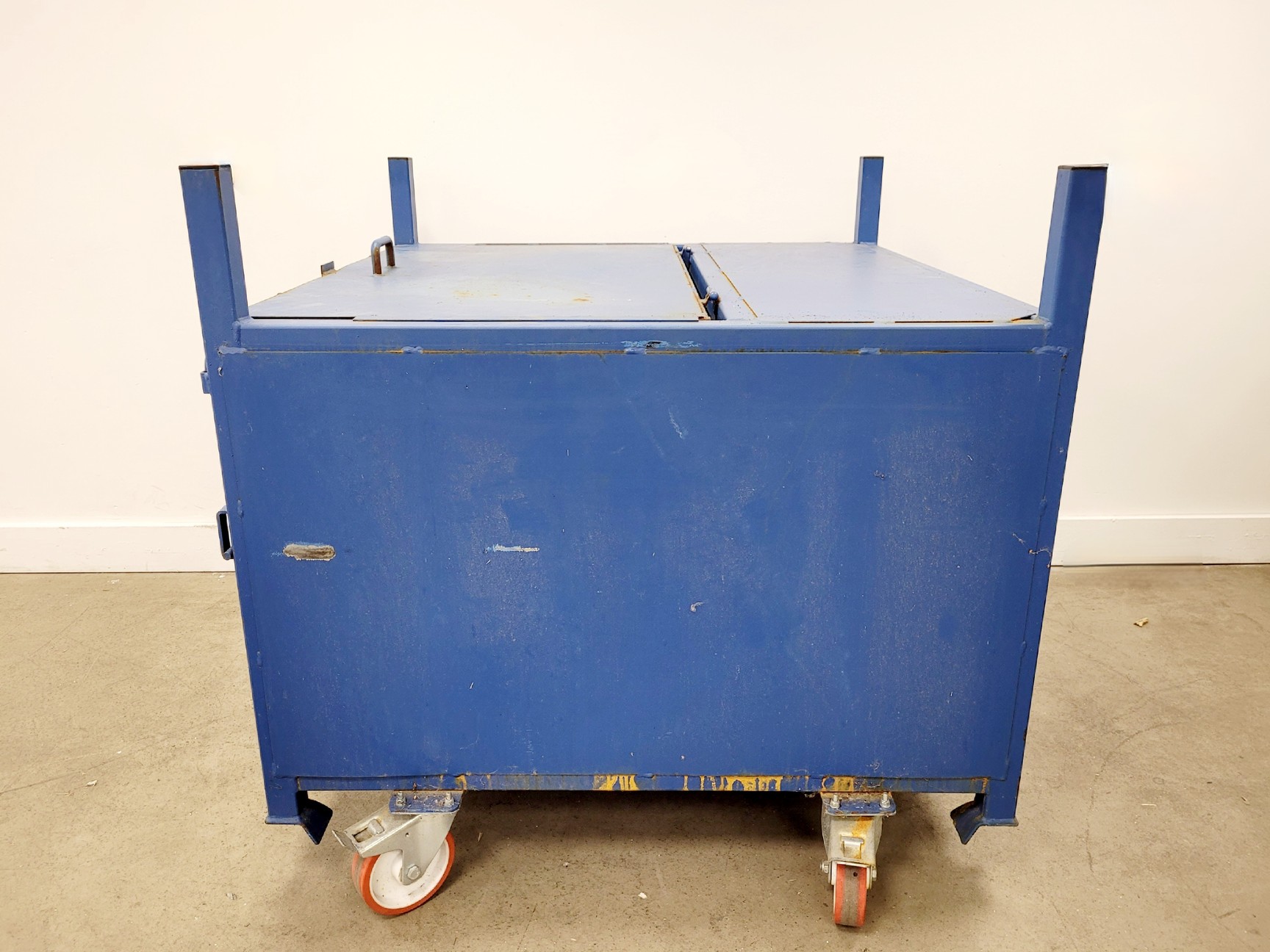 Image of Large Lockable Site Stillage (Storage Box) Half-drop Front and a Hinge