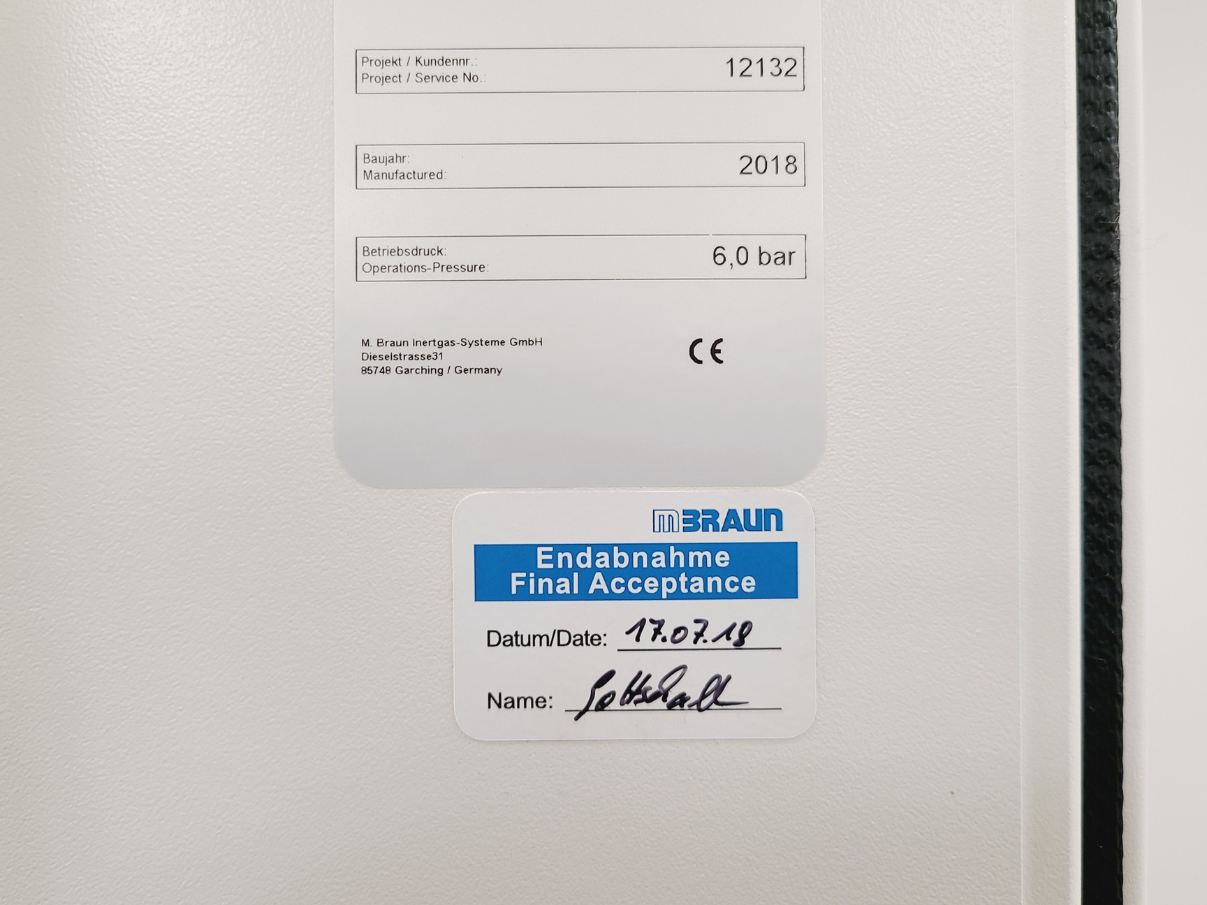 Image of MBraun MB-SPS 5 Solvent Purification System MB-SPS800
