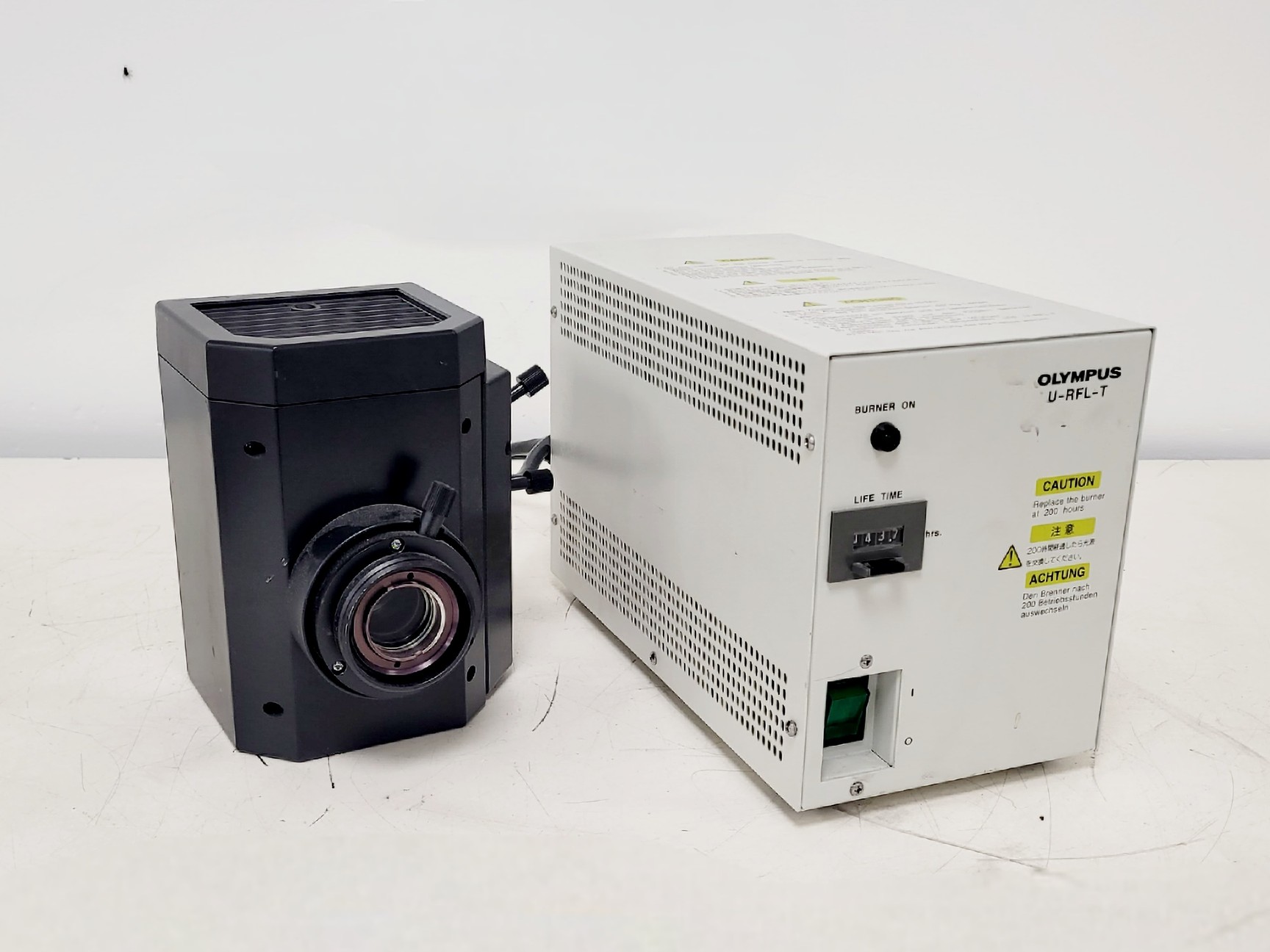 Image of Olympus U-RFL-T Light Source with Model U-LH100HG Lamp 