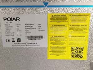 Thumbnail image of Polar G Series Refrigerator Model No. G594-03