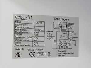 Thumbnail image of COOLMED Model CMS400 Laboratory Refrigerator