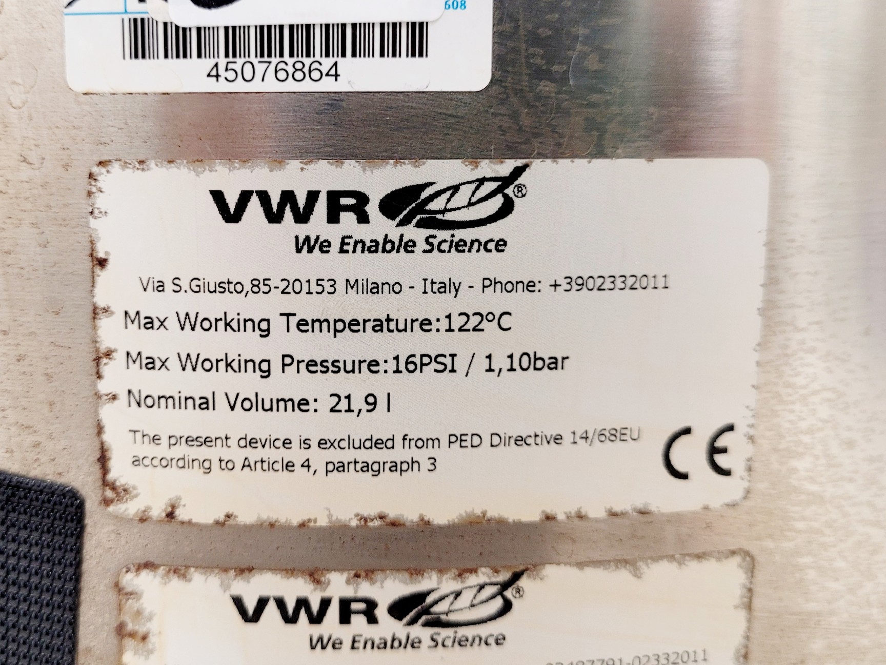 Image of VWR VAPOUR-Line Lite Autoclave ECN 481-0667