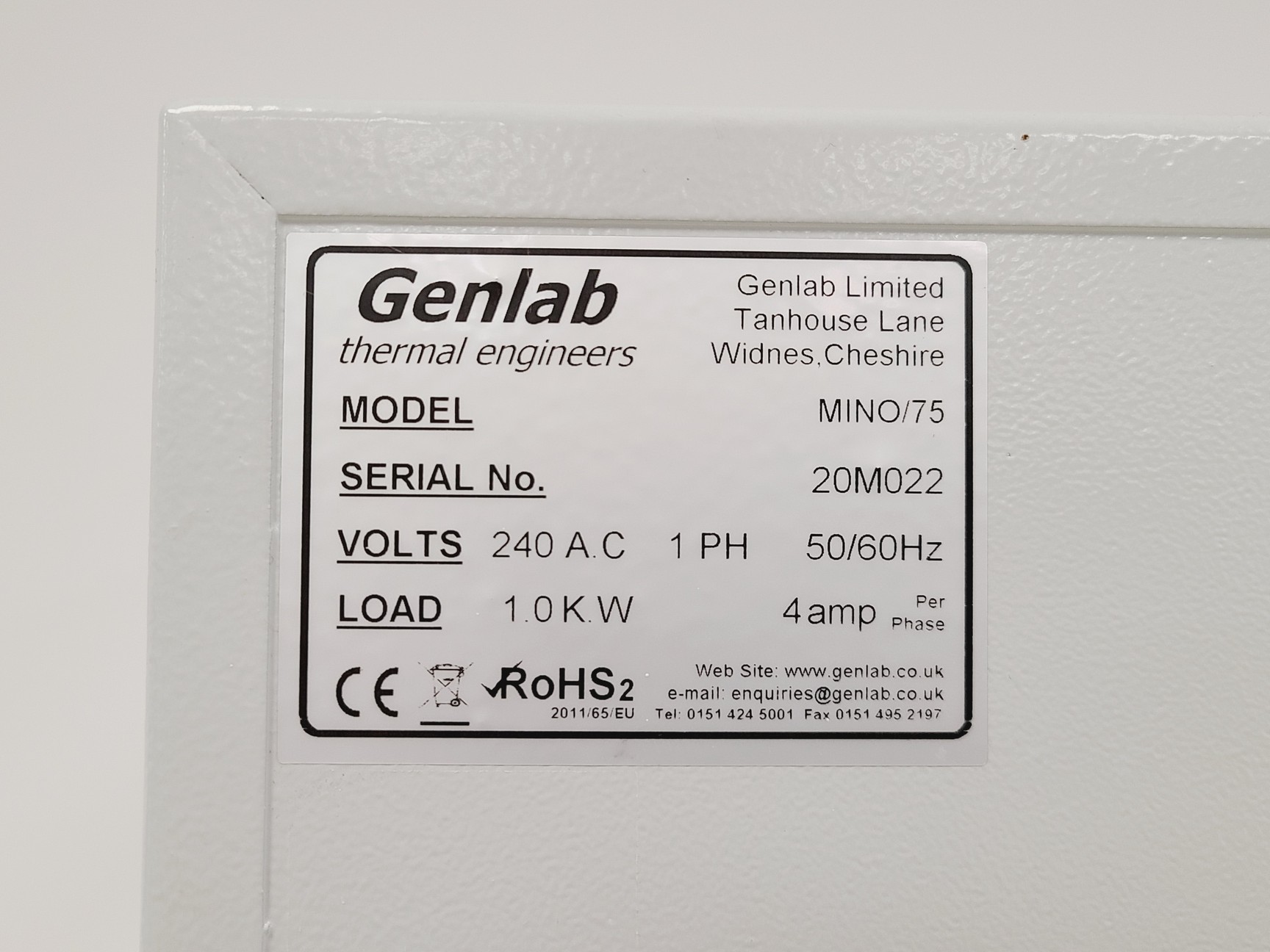 Image of Genlab Classic MINO/75 Laboratory Oven