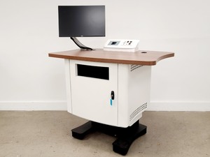 Image of Voyager4 Bravo Lectern 12U-3U Aperture - 100cm Height w/ Dell U2415b LCD Monitor