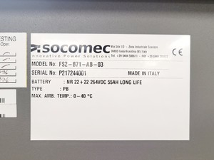 Thumbnail image of Socomec Masterys Green Power 2.0 UPS Uninterruptible w/ Extension Module