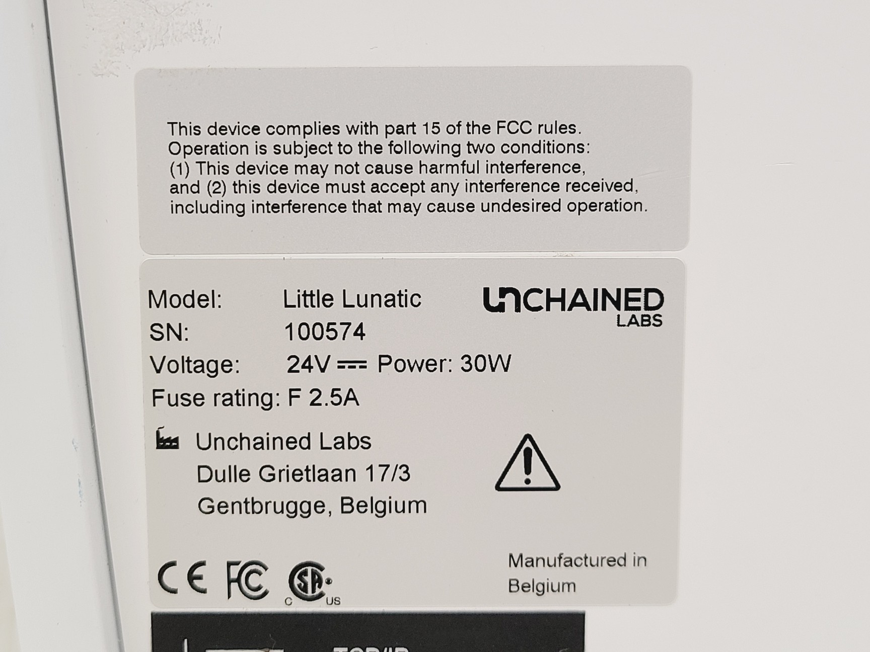 Image of Unchained Labs Little Lunatic UV/Vis Spectrophotometer Lab
