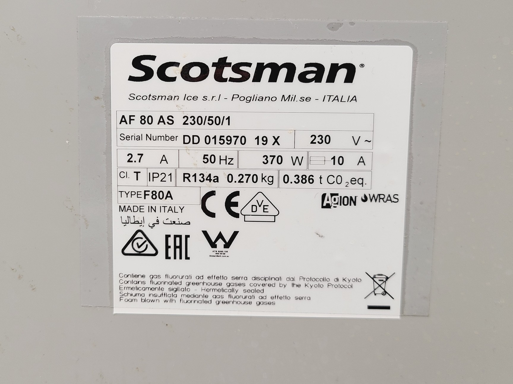 Image of Scotsman AF 80 AS Commercial Flake Ice Machine