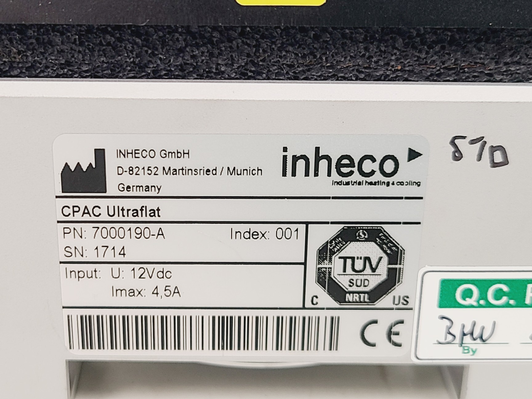 Image of Inheco Ultraflat Microplate Cold Plate Air Cooler (CPAC)