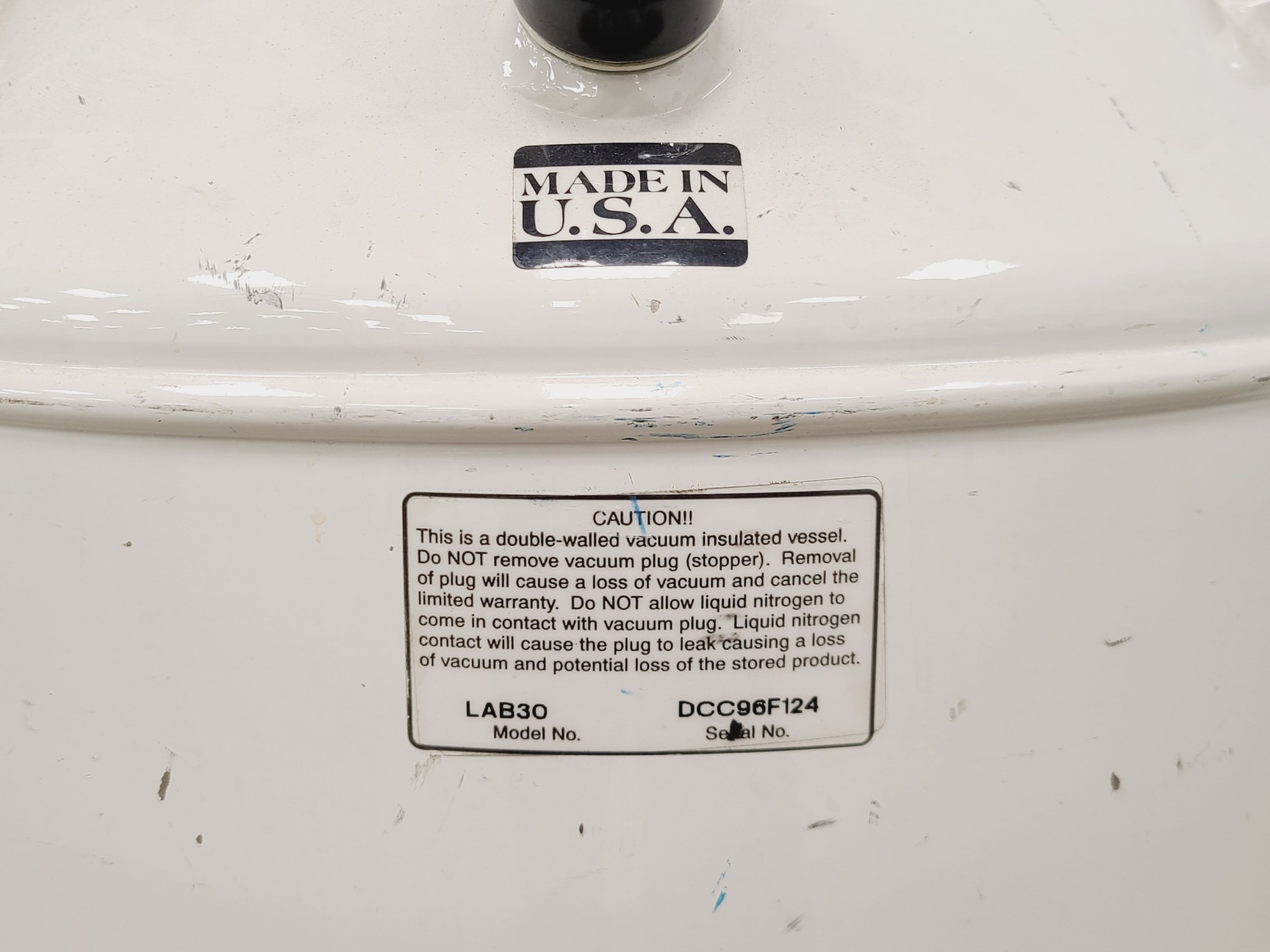 Image of MVE Lab 30 Cryogenic Liquid Nitrogen Dewar w/ Trolley Base