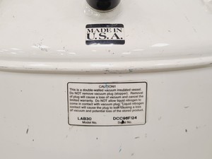 Thumbnail image of MVE Lab 30 Cryogenic Liquid Nitrogen Dewar w/ Trolley Base