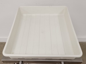 Thumbnail image of Mobile Metal 3-Shelf Utility Cart w/ 1 x Grey Plastic Tray