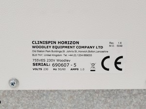 Thumbnail image of Woodley Clinispin Horizon 755VES Benchtop Centrifuge Lab