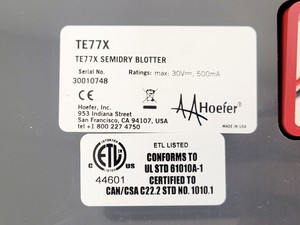 Thumbnail image of Hoefer 1D Protein Separation & Blotting System (TE77X, SE600, SE250, ImmunoBlot)