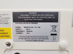 Thumbnail image of Planer Kryo 550-16 Controlled Rate Freezer w/ LNP 4 Pump, PC & Software
