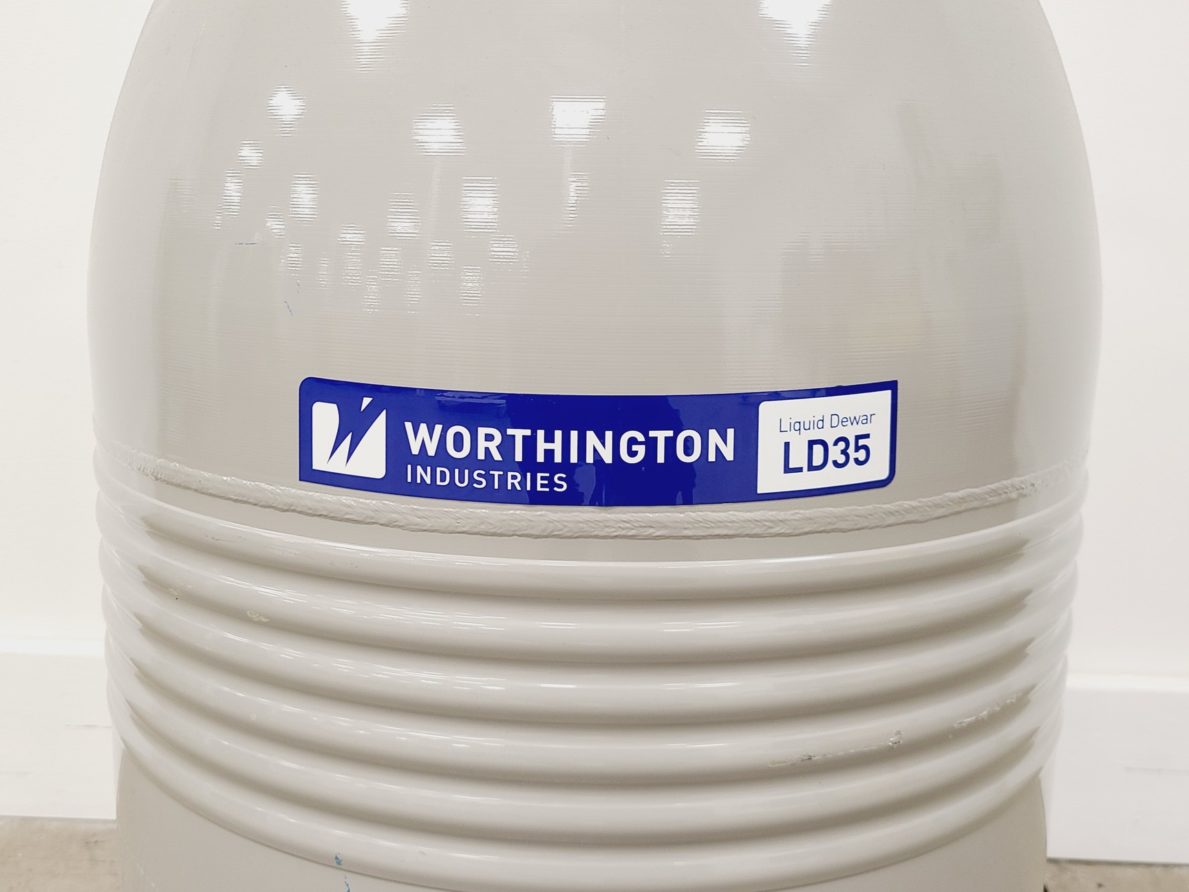 Image of Worthington Industries LD35 Liquid Nitrogen Dewar w/ Wheel Base
