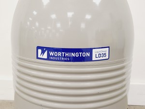 Thumbnail image of Worthington Industries LD35 Liquid Nitrogen Dewar w/ Wheel Base