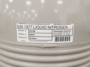 Thumbnail image of Worthington Industries LD35 Liquid Nitrogen Dewar w/ Wheel Base