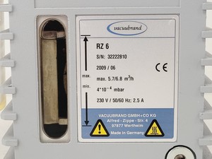 Thumbnail image of Vacuubrand RZ6 Rotary Vane Pump Lab