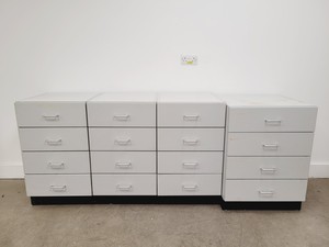 Image of Job lot of 4 x 4-Drawer Underbench Chests of Drawers Lab