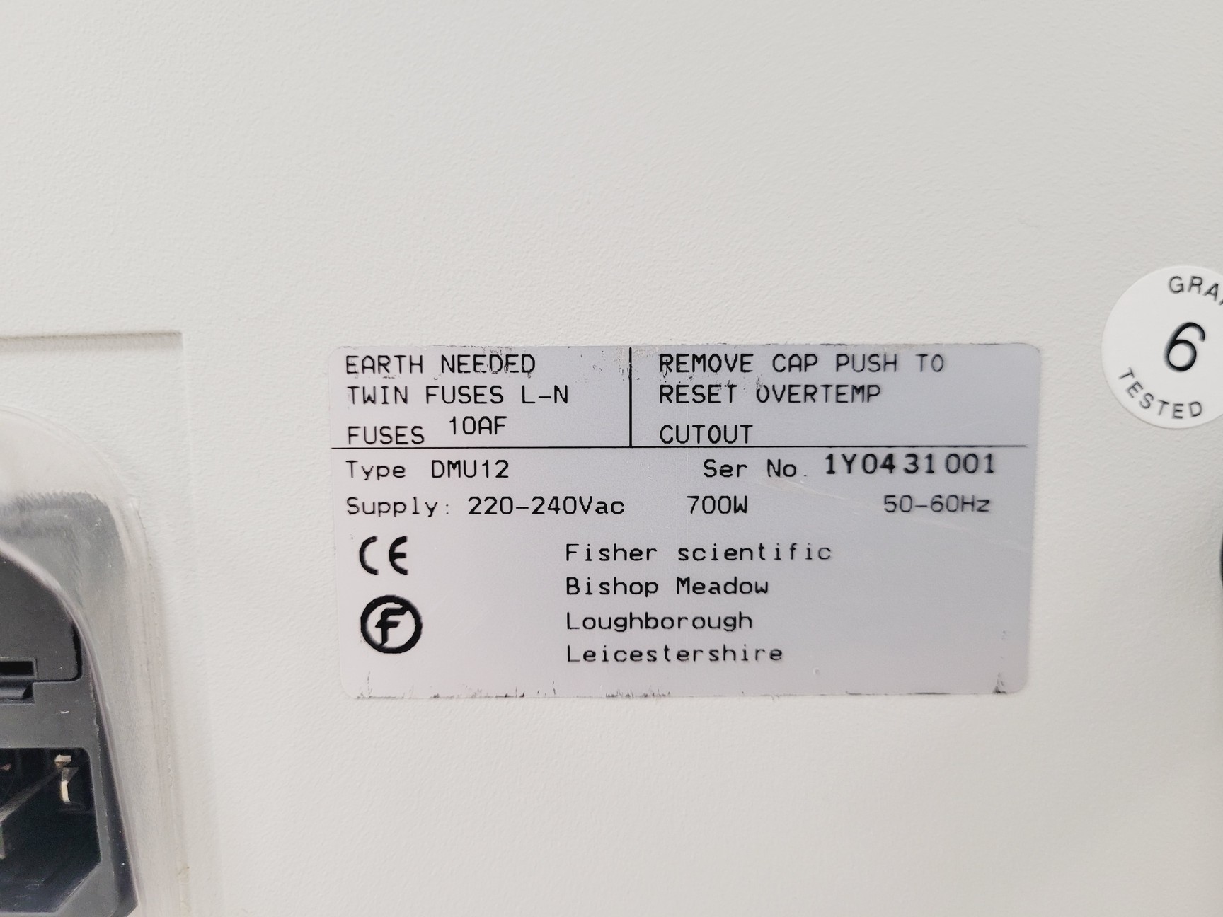 Image of Fisher Scientific Water Bath Model DMU12