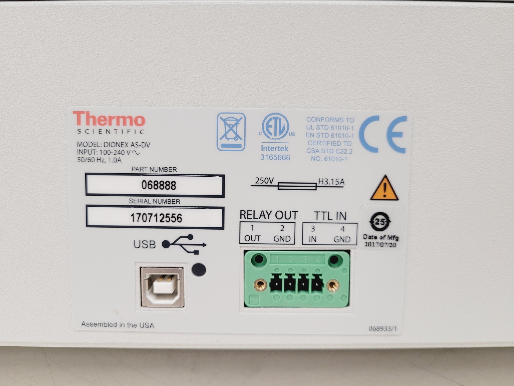 Image of Thermo Scientific Dionex Integrion RFIC HPIC with Dionex AS-DV Autosampler