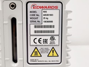 Thumbnail image of Edwards RV5 Rotary Vane Vacuum Pump Lab