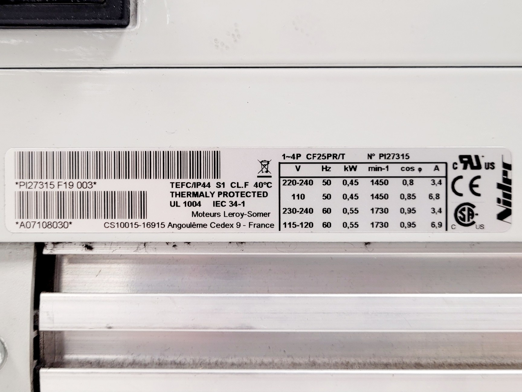 Image of Edwards RV5 Rotary Vane Vacuum Pump Lab