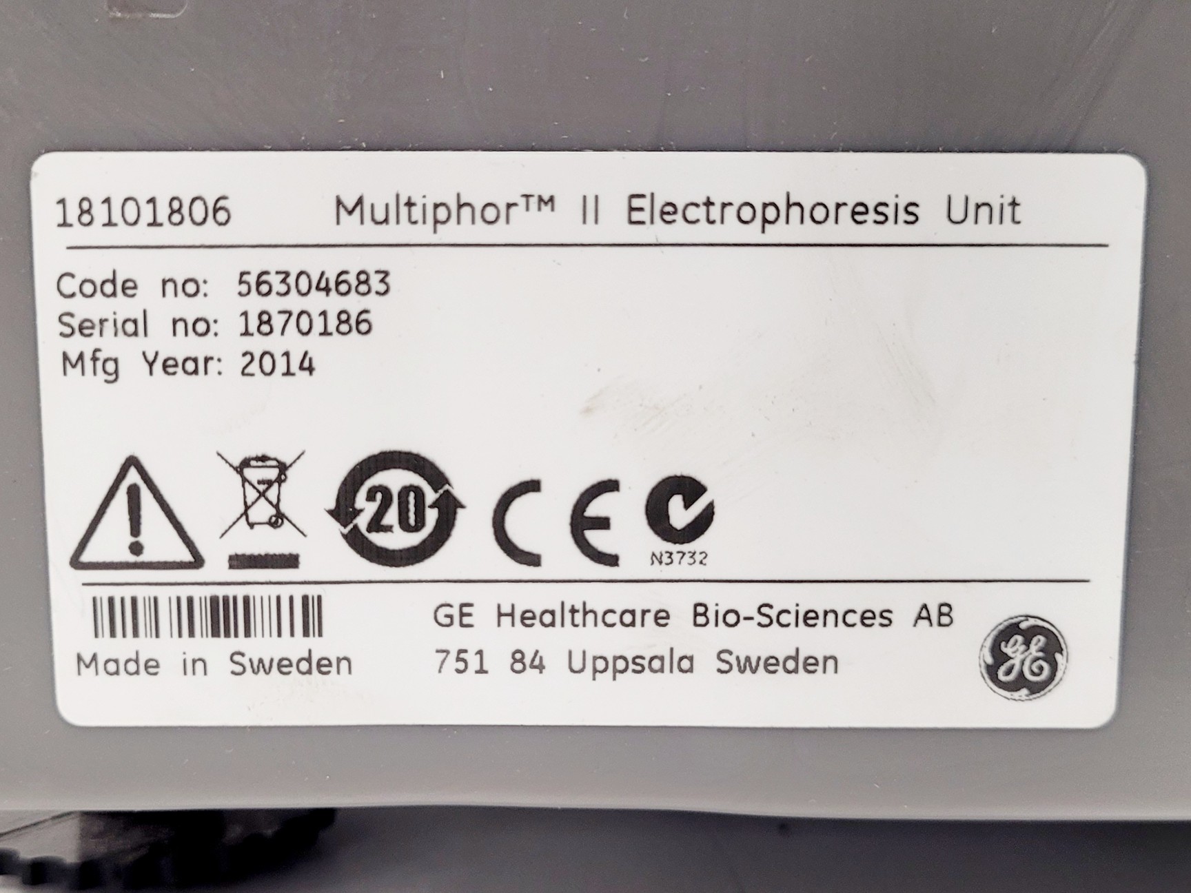 Image of GE Healthcare Multiphor II Electrophoresis System w/ Consort E861 Power Supply 