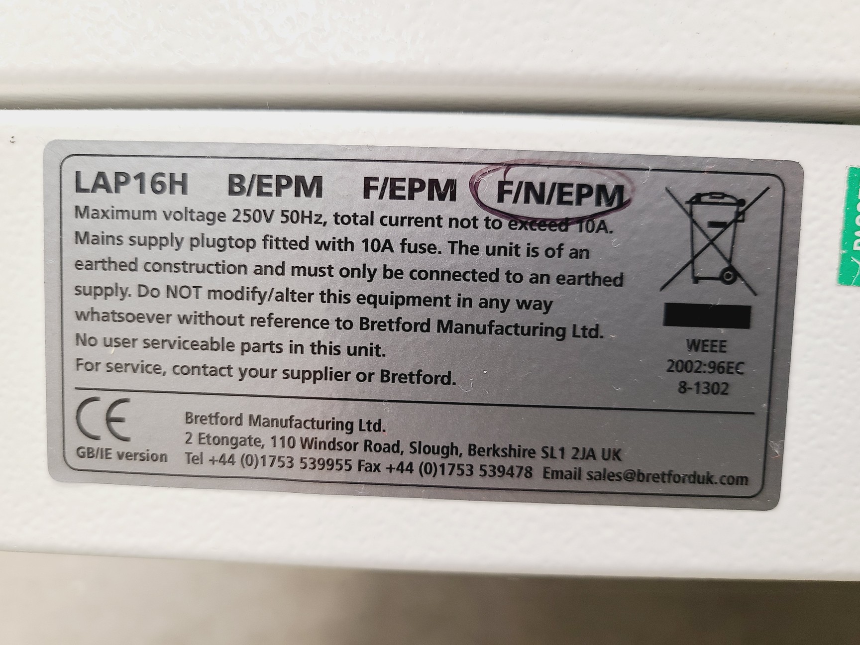 Image of Bretford PowerCart 16H Laptop Charging Trolley Model LAP16H F/N/EPM