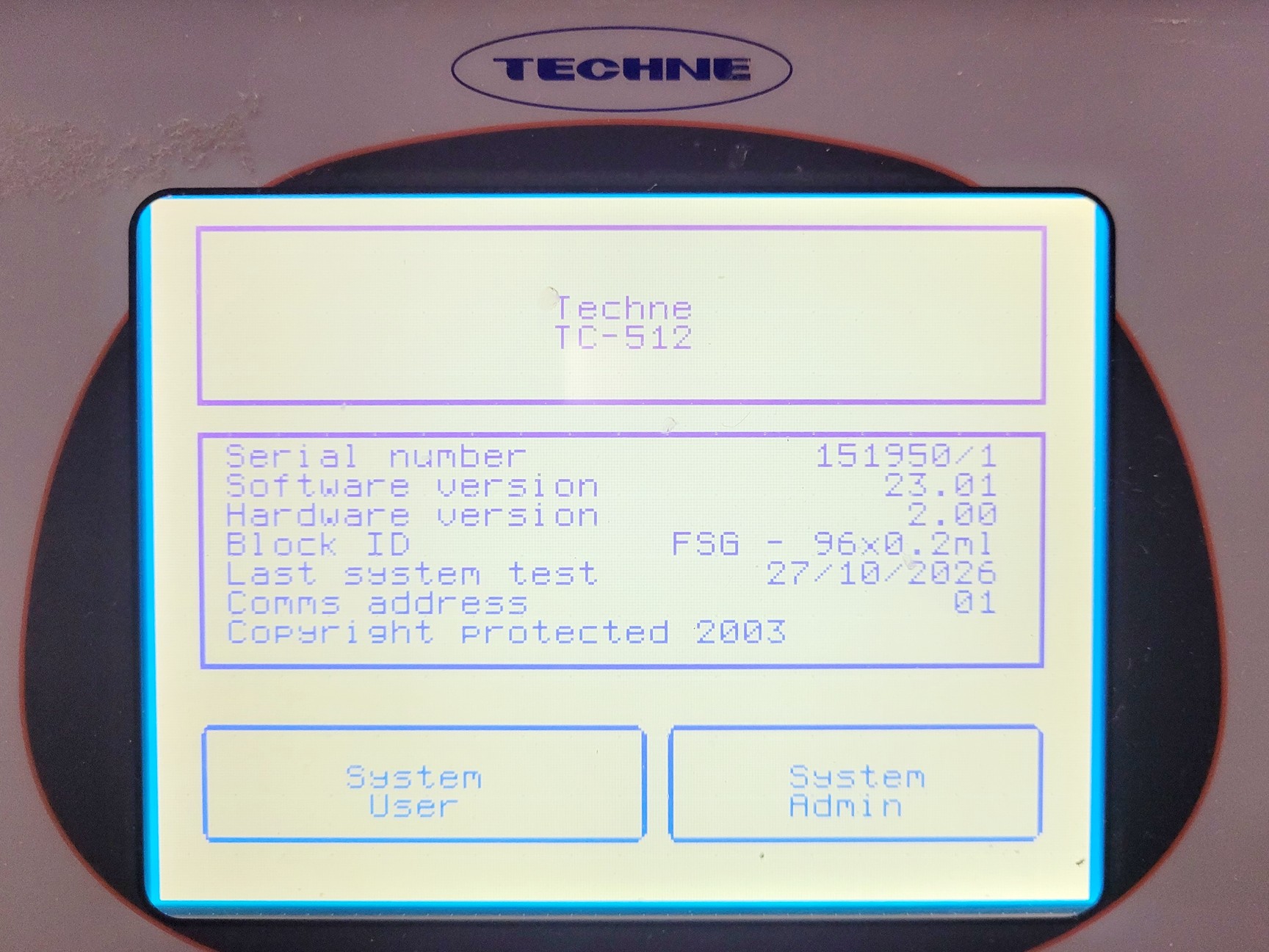 Image of Techne TC-512 Thermal Cycler FCT51H2D 96 x 1.5 ml Lab
