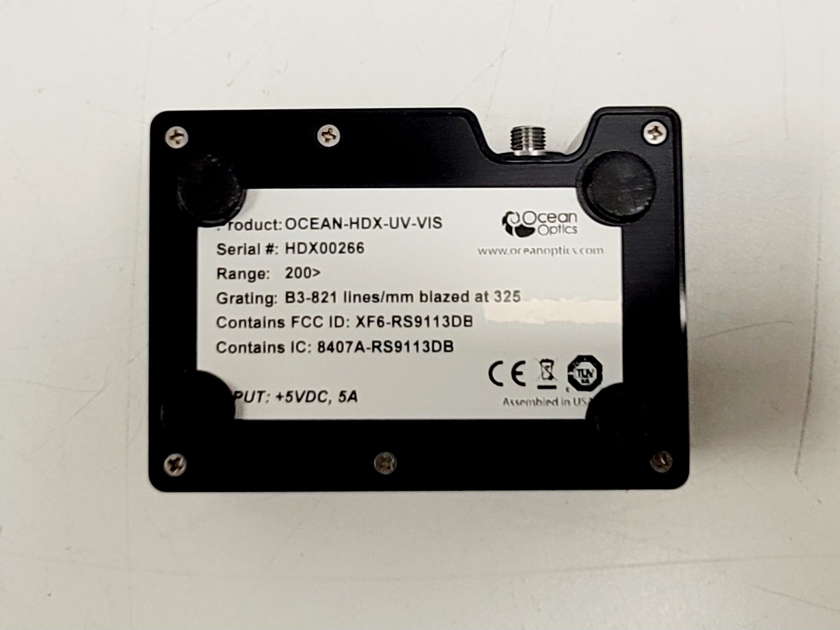 Image of Ocean Optics OCEAN-HDX-UV-VIS Miniature Spectrometer