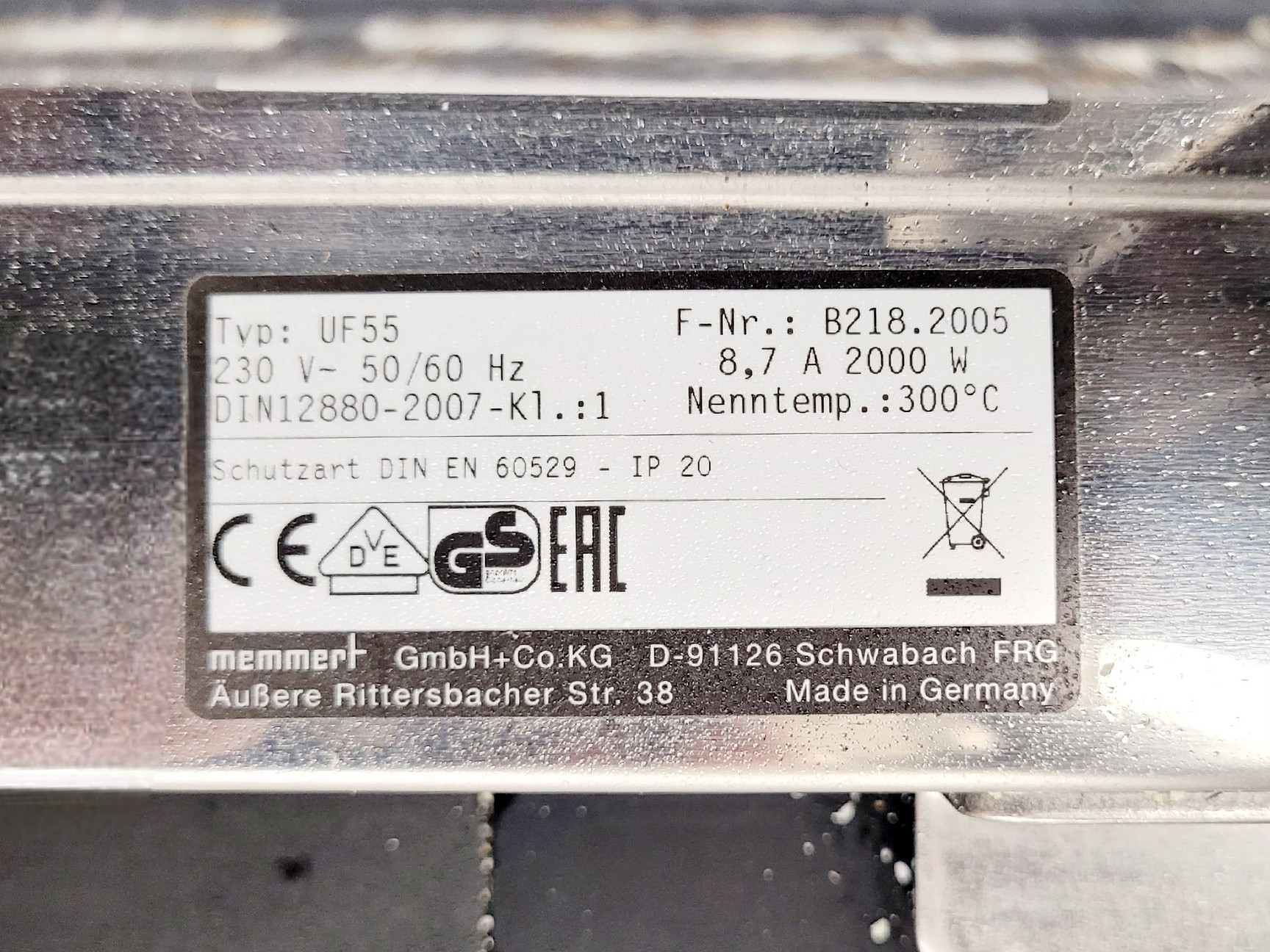 Image of Memmert UF55 Forced Air Drying Universal Oven