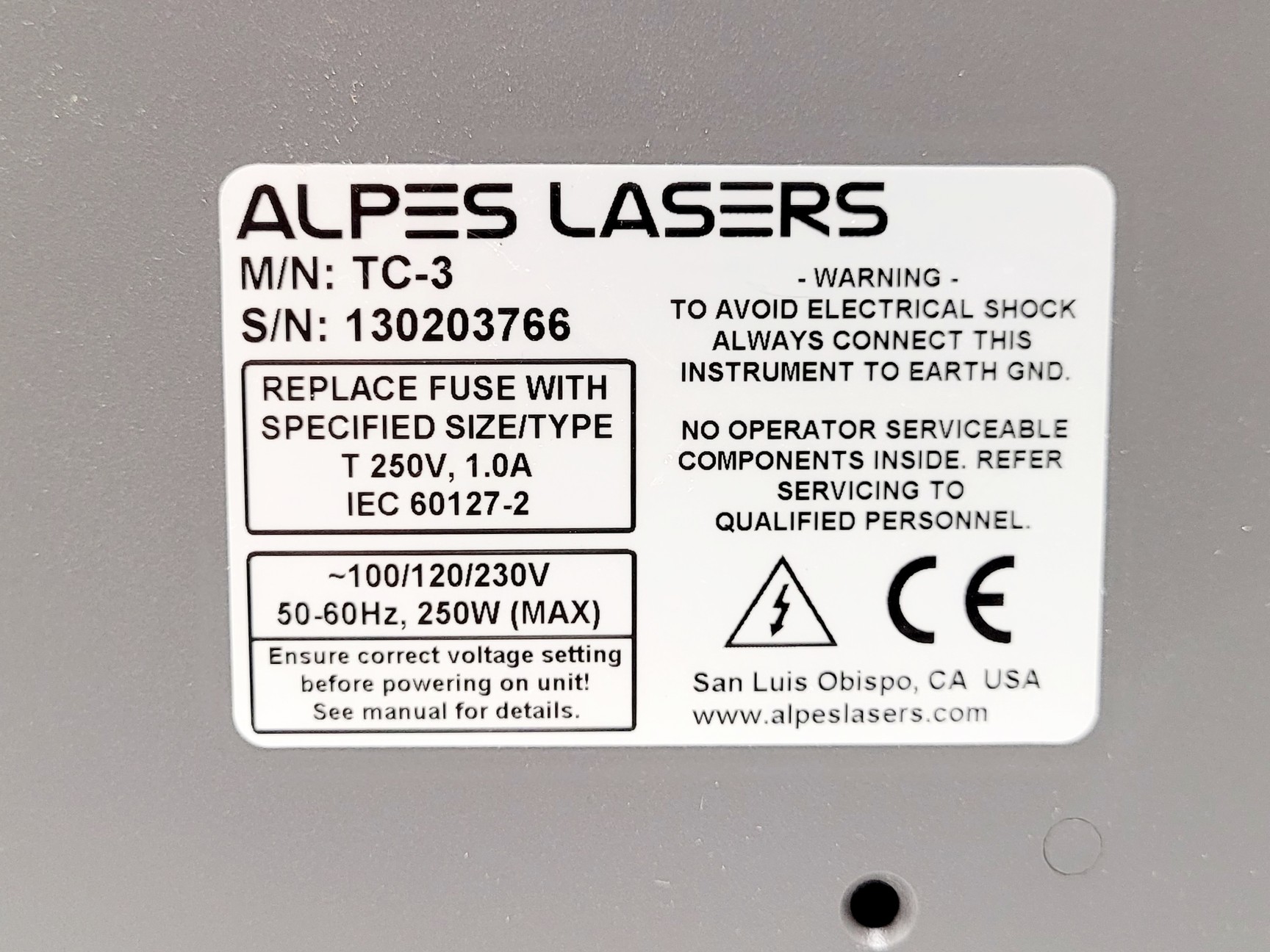 Image of Alpes Lasers TC-3 High Power TEC Controller