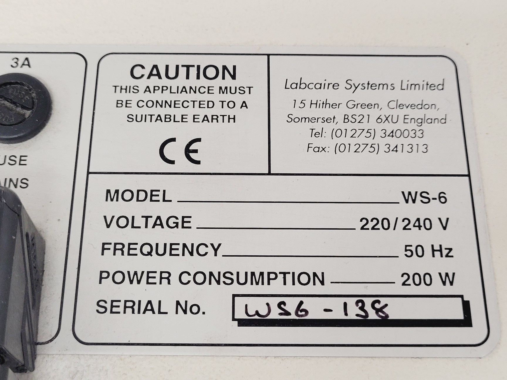 Image of Labcaire WS-6 Downflow Workstation Lab