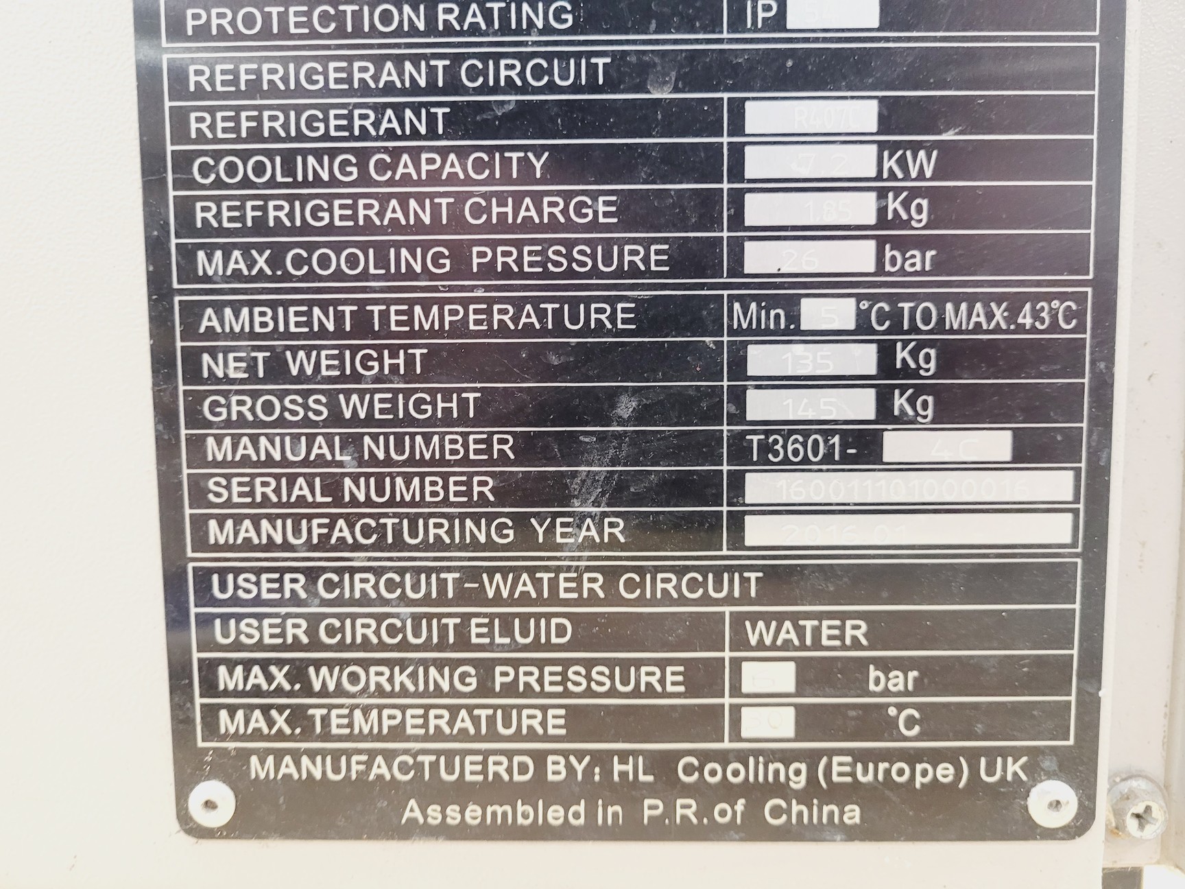 Image of HL Cooling HL-i8 Industrial Air-cooled Water Chiller
