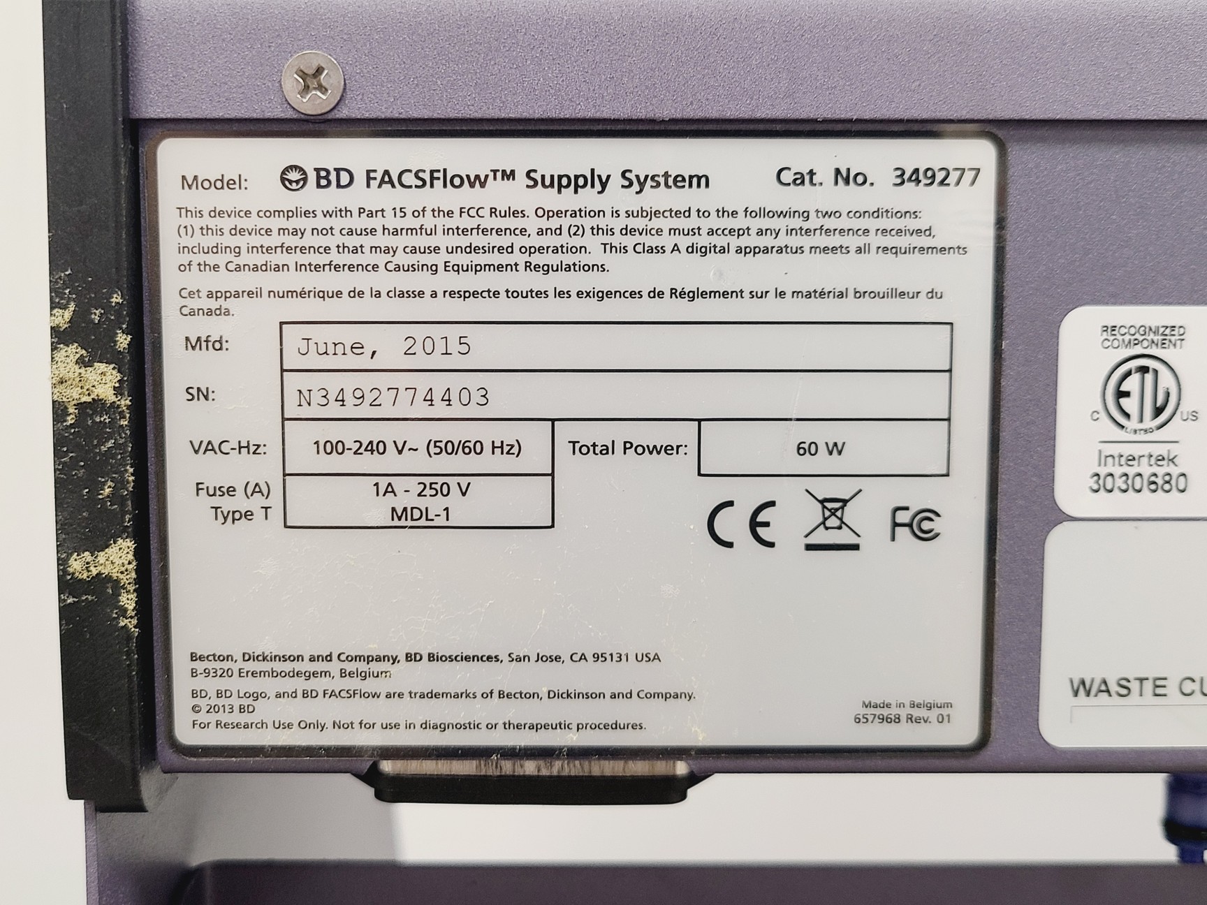 Image of BD LSRFortessa X-20 Special Order System W/ Facsflow Supply System