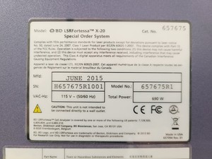 Thumbnail image of BD LSRFortessa X-20 Special Order System W/ Facsflow Supply System