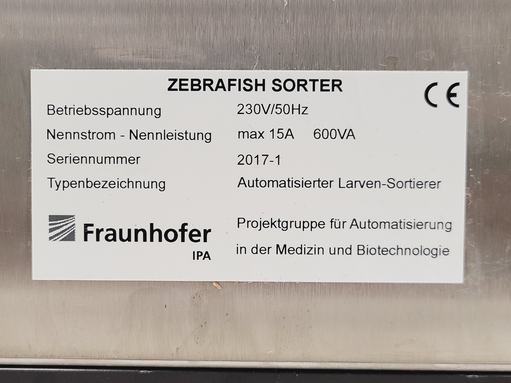 Image of Fraunhofer Zebrafish Sorter Zebrafish Egg Sorter System Lab
