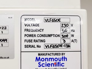 Thumbnail image of Monmouth Scientific VLF650E Circulaire VLF 50 Benchtop Laminair Flow Cabinet
