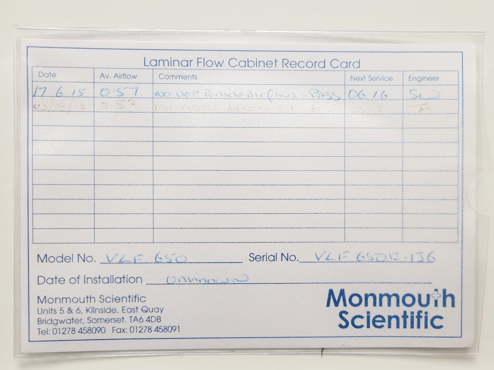 Image of Monmouth Scientific VLF650E Circulaire VLF 50 Benchtop Laminair Flow Cabinet