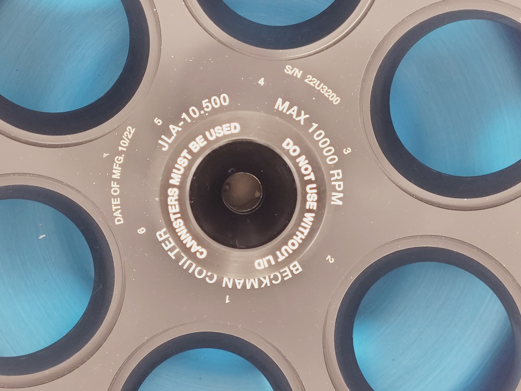 Image of Beckman Coulter J-Lite JLA-10.500 Fixed Angle Centrifuge Rotor W/ Buckets