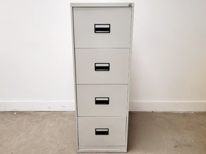 Image of Grey 4 Drawer Filing Cabinet